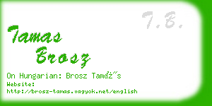 tamas brosz business card